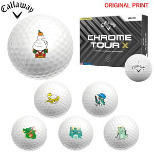 【オリジナルマークプリントボール(納期2-3日)】キャロウェイゴルフ クロムツアーX(CHROME-TOUR-X) ゴルフボール 1ダース (12球入り) 2024年モデル 干支 プリント マーク入り