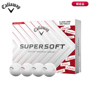 (数量限定)キャロウェイ SUPERSOFT LOVE LOGO (スーパーソフト ラブロゴ) ゴルフボール 1ダース(12球入り) 2025年モデル(日本正規品)