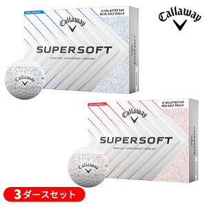 【3ダースセット】キャロウェイ SUPERSOFT SPLATTER (スーパーソフトスプラッター) ゴルフボール 3ダース(36球入り) 2025年モデル(日本正規品)