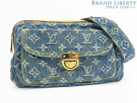 ルイヴィトン　LOUIS VUITTON　モノグラムデニム　バムバッグ　ベルトバッグ　ウエストバッグ　ボディバッグ　ブルー　デニム レザー　M95347　【中古】