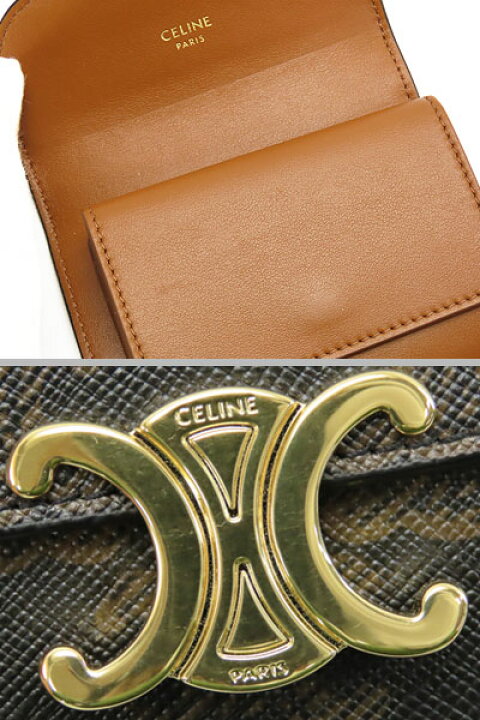 楽天市場】【ほぼ新品】セリーヌ CELINE トリオンフ フォールデッド  