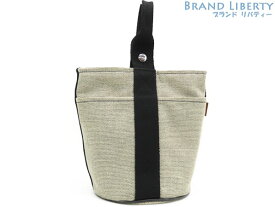 【ほぼ新品】エルメス　HERMES　サクソー PM　ハンドバッグ　トートバッグ　グレー ブラック　トワルアッシュキャンバス　【中古】
