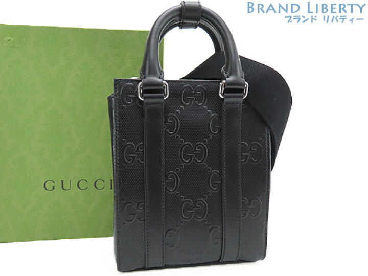 楽天市場】【新品同様】グッチ GUCCI GGエンボス ミニ トートバッグ 