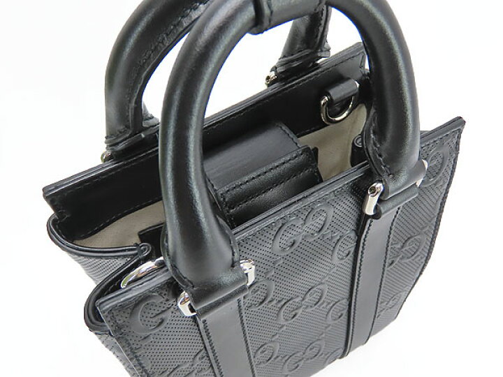 楽天市場】【新品同様】グッチ GUCCI GGエンボス ミニ トートバッグ 