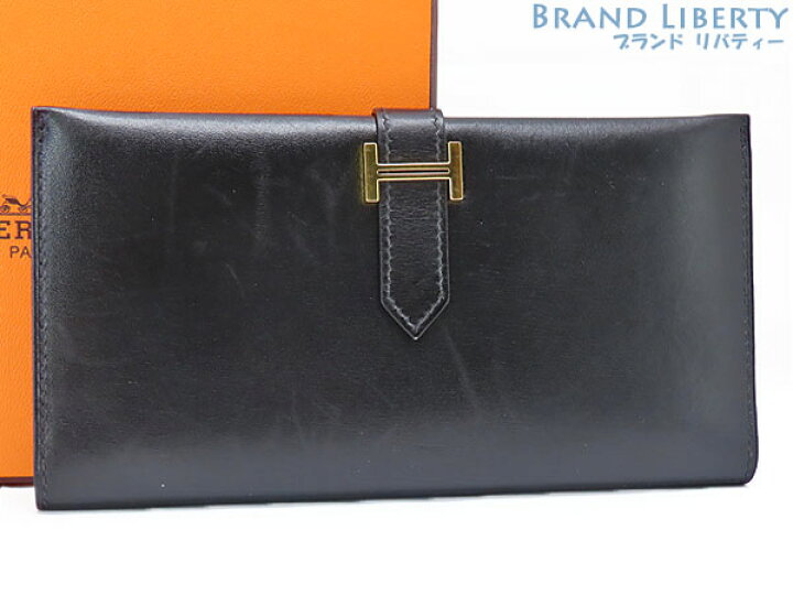 楽天市場】【美品】エルメス HERMES ベアン クラシック 二つ折り長財布 