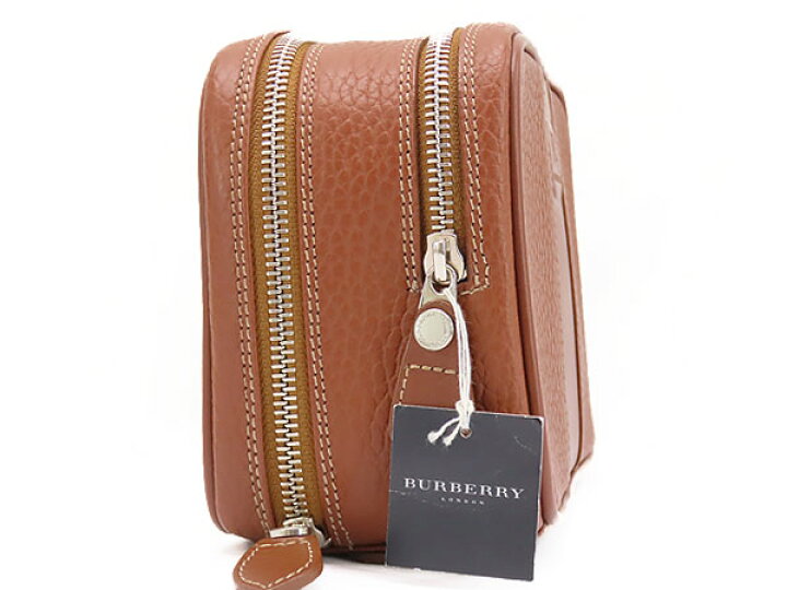 楽天市場】【新古品】バーバリー BURBERRY レザー セカンドバッグ 