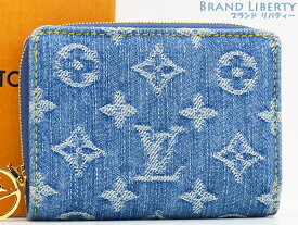 【超美品】ルイヴィトン　LOUIS VUITTON　モノグラムデニム　 LV リミックス　ポルトフォイユ ルー　二つ折り財布　コンパクト財布　日本限定　ブルーデニム　レザー　M83160　【中古】