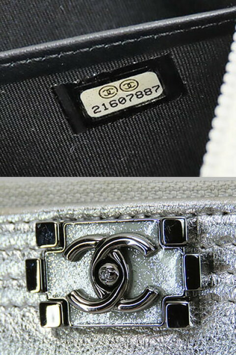 楽天市場】【美品】シャネル CHANEL ボーイシャネル 二つ折り長財布 