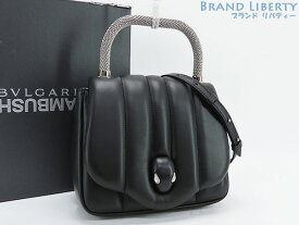 【限定新品同様】ブルガリ　BVLGARI　AMBUSH×BVLGARI　トップハンドル　セルペンティ　2WAY ハンドバッグ　ショルダーバッグ　アンブッシュ　ブラック　ラムレザー　290343　【中古】