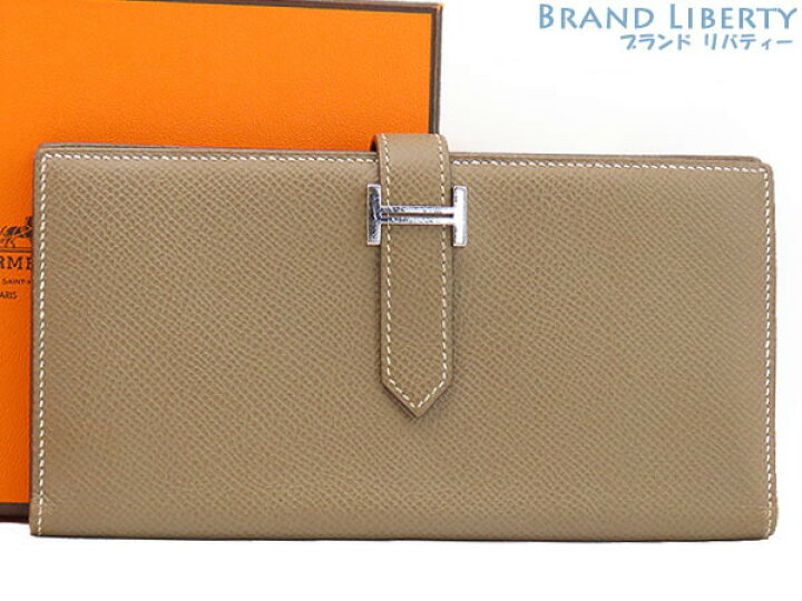 楽天市場】【美品】エルメス HERMES ベアンスフレ 二つ折り長財布 マチ  