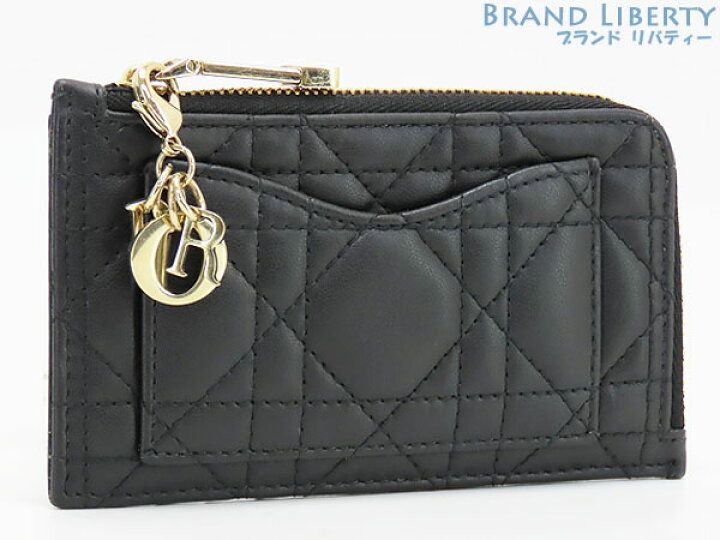 美品 クリスチャン ディオール Lady Dior Cosmos ジップカードホルダー  