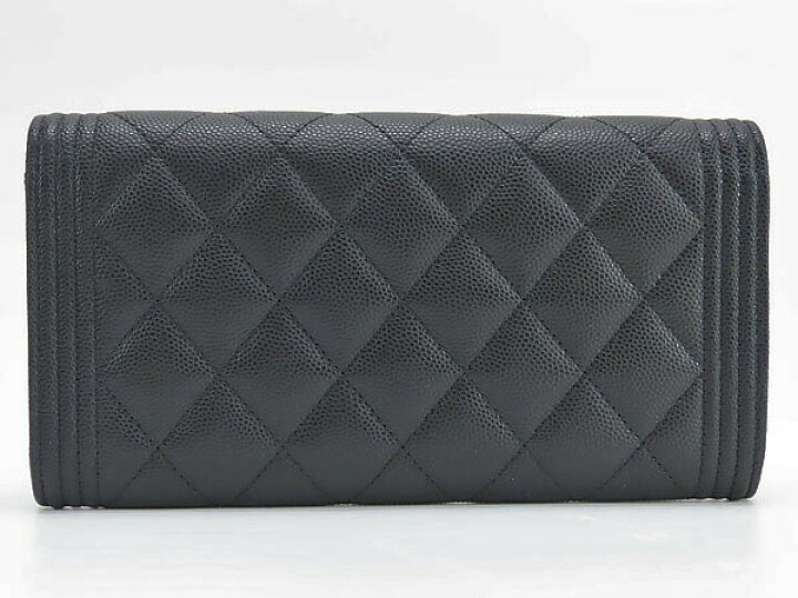 楽天市場】【未使用】シャネル CHANEL ボーイシャネル キャビアスキン  