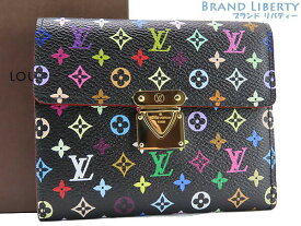 【超美品】ルイヴィトン　LOUIS VUITTON　モノグラムマルチカラー　ポルトフォイユ コアラ　三つ折り財布　コンパクト財布　ノワール ブラック　M58015　【中古】