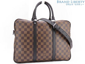 【新品同様】ルイヴィトン　LOUIS VUITTON　ダミエ　PDV PM　ポルト ドキュマン ヴォワヤージュ　ビジネスバッグ　ブリーフケース　書類かばん　N41466　【中古】