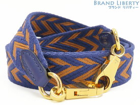 【レア美品】エルメス　HERMES　バンドリエール サングル カヴァル　ジグザグ　25mm　ショルダーストラップ　調節不可　ブルーアンクル ゴールド ブラウン ゴールド金具　トワル スイフト D刻印　【中古】