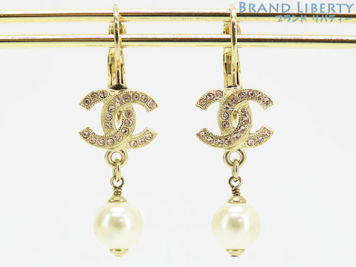 CHANEL シャネル スイング ココ ラインストーン ピアス ゴールド 楽天  