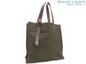 【レア美品】エルメス　HERMES　エトリヴィエール　ショッピングバッグ　ショルダーバッグ　トートバッグ　ハンドバッグ　ダークグリーン ダークブラウン　キャンバス レザー　□N　【中古】