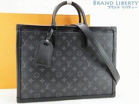 【レア新品同様】ルイヴィトン　LOUIS VUITTON　モノグラム エクリプス　ソフトトランク ブリーフケース　2WAY ビジネスバッグ　書類かばん　ショルダーバッグ　ブラック　M44952　【中古】