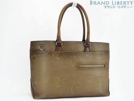 【激レア美品】ベルルッティ　Berluti　カリグラフィ　トゥジュール ネオ グラディアント スクリットレザー　トートバッグ　ビジネスバッグ　ブラウン　ゴールデンパティーヌ　ヴェネチアレザー　TOUJOURS_NEO_GRADIANT-V2　【中古】