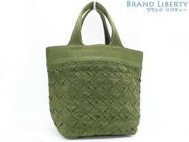 【新古品】ボッテガ ヴェネタ　BOTTEGA VENETA　イントレチャート　ライト ウェビング　トートバッグ　ショルダーバッグ　ハンドバッグ　キャンピング モスグリーン　667277　【中古】