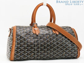 【激レア美品】ゴヤール　GOYARD　クロワジュール 35　2WAY ボストンバッグ　ハンドバッグ　ショルダーバッグ　旅行バッグ　トラベルバッグ　ブラック ナチュラル ブラウン　AMA CROISIERE35　【中古】