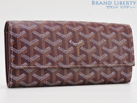 【激レア新品同様】ゴヤール　GOYARD　ヴァレンヌ　二つ折り長財布　ボルドー イエロー　PVC レザー　APM VARENNE 33　【中古】