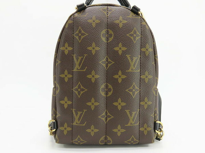 （未使用　展示品）ルイ ヴィトン LOUIS VUITTON パームスプリングス バックパック MINI リュック デイパック モノグラム カウハイドレザー ブラウン ブラック 茶 黒 ゴールド金具 M44873