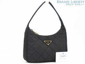 【レア新品同様】プラダ　PRADA　TESSUTO IMPUNTU　テスート インプントゥ　キルティングステッチ　ワンショルダーバッグ　ホーボーバッグ　ミニバッグ　ハンドバッグ　アクセサリーポーチ　NERO ブラック　ナイロン　1NE051　【中古】