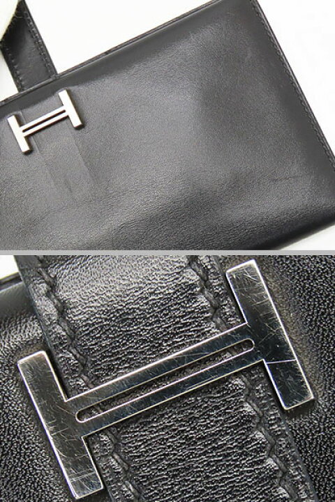 楽天市場】【美品】エルメス HERMES ベアン クラシック 二つ折り長財布 