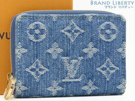 【超美品】ルイヴィトン　LOUIS VUITTON　モノグラムデニム　 LV リミックス　ポルトフォイユ ルー　二つ折り財布　コンパクト財布　日本限定　ブルーデニム　M83160　【中古】