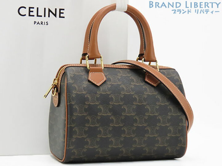 楽天市場】【未使用】セリーヌ CELINE トリオンフ スモール ボストン 