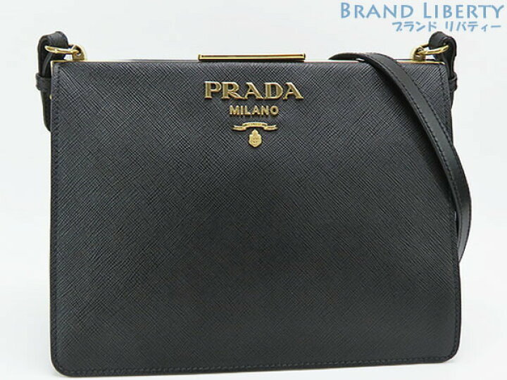 楽天市場】【美品】プラダ PRADA サフィアーノ ライトフレームバッグ 