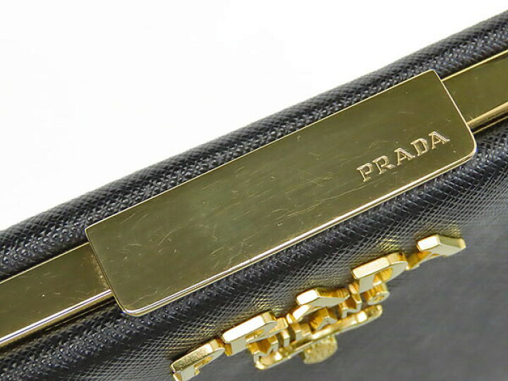 楽天市場】【美品】プラダ PRADA サフィアーノ ライトフレームバッグ 