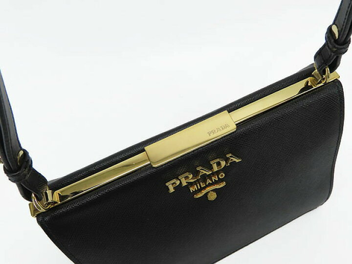 楽天市場】【美品】プラダ PRADA サフィアーノ ライトフレームバッグ  