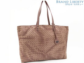 【新品同様】ボッテガ ヴェネタ　BOTTEGA VENETA　イントレッチオ リュージョン ミディアム　トートバッグ　ショルダーバッグ　ハンドバッグ　ピンクベージュ　ナイロン レザー　299875　【中古】