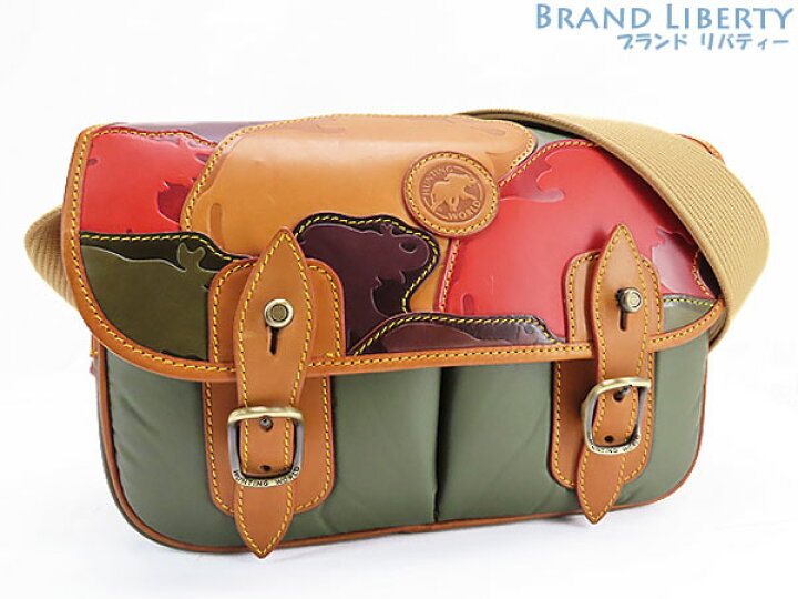 ハンティングワールド ショルダーバッグ マルチカラー レザー 本革 希少 