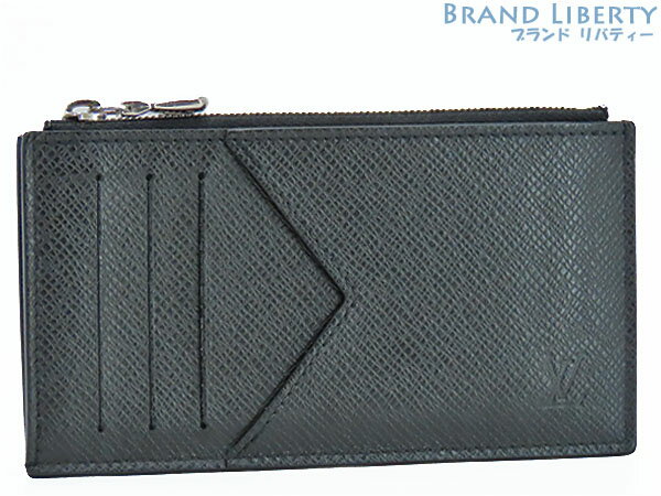 【美品】ルイヴィトン　LOUIS VUITTON　タイガ　コインカード ホルダー　カードケース　パスケース　名刺入れ　コインケース　コインパース　小銭入れ　コンパクト財布　ノワール ブラック　M62914　【中古】