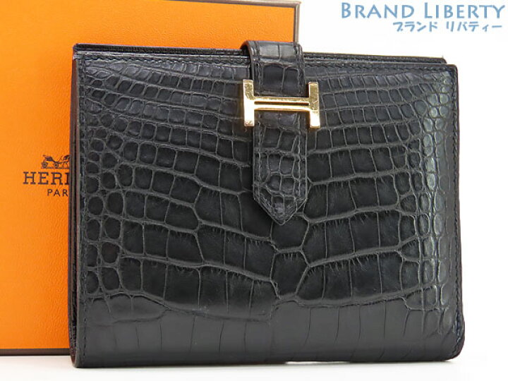 楽天市場】【美品】エルメス HERMES ベアンコンパクト アリゲーター  