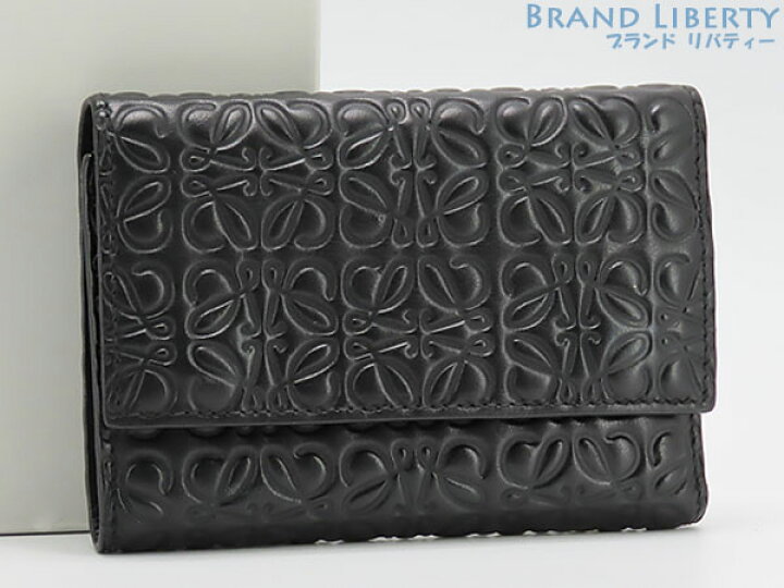 楽天市場】【外美品】ロエベ LOEWE リピートアナグラム 三つ折り財布  