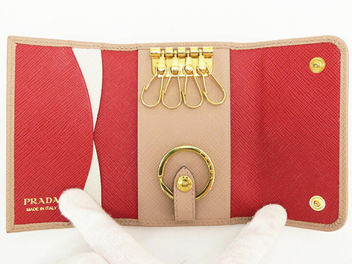 楽天市場】【超美品】プラダ PRADA サフィアーノ マルチカラー キー