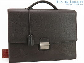 【レア美品】カルティエ　Cartier　パシャ　ブリーフケース　ビジネスバッグ　書類かばん　ハンドバッグ　ダークブラウン　レザー　L1000699　【中古】