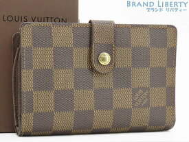【美品】ルイヴィトン　LOUIS VUITTON　ダミエ　ポルトフォイユ ヴィエノワ　二つ折り がま口財布　コンパクト財布　N61674　【中古】