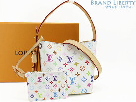 【限定新古品】ルイヴィトン　LOUIS VUITTON　モノグラム マルチカラー　LV TM　オール イン BB　2WAY 斜め掛け ショルダーバッグ　ハンドバッグ　バケットバッグ　ポーチ付き　村上隆　ホワイト　M13089　【中古】