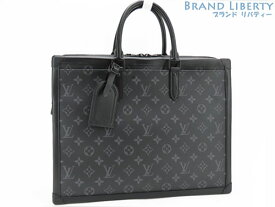 【レア美品】ルイヴィトン　LOUIS VUITTON　モノグラム エクリプス　ソフトトランク ブリーフケース　ビジネスバッグ　書類かばん　ハンドバッグ　ブラック　M44952　【中古】