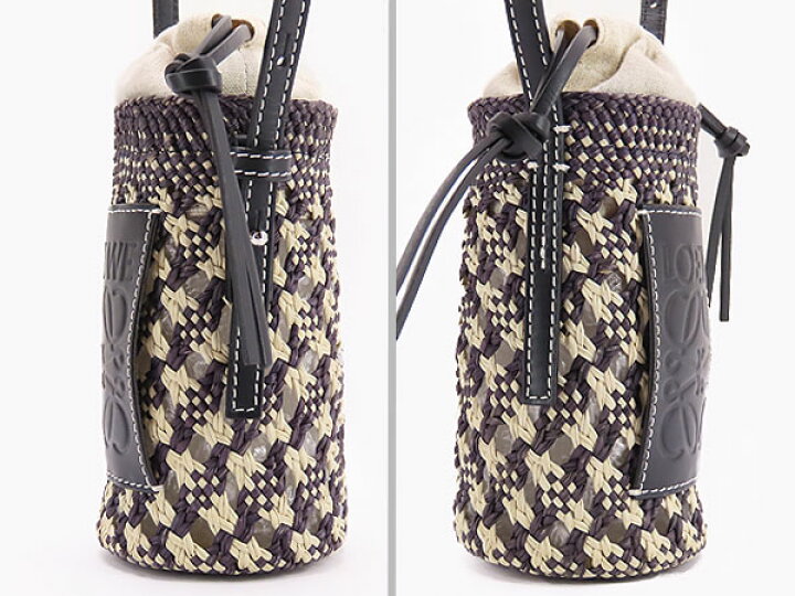 楽天市場】【ほぼ新品】ロエベ LOEWE ラフィア シリンダーポケット