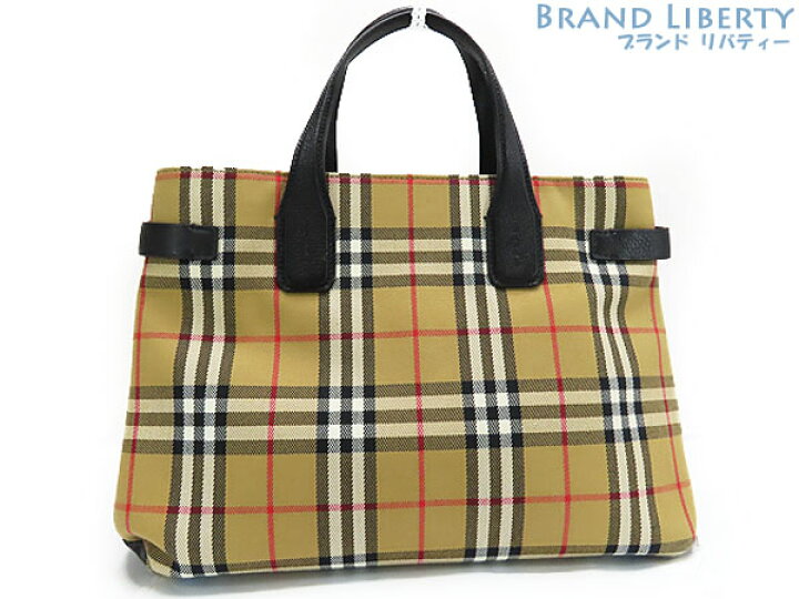 楽天市場】【超美品】バーバリー BURBERRY ミディアム バナー ヘイ  