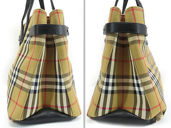 楽天市場】【超美品】バーバリー BURBERRY ミディアム バナー ヘイ 