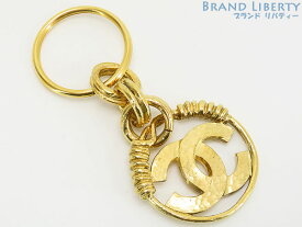 【美品】シャネル　CHANEL　ココマーク　ヴィンテージ　バッグチャーム　キーリング　キーホルダー　ゴールド GP　【中古】