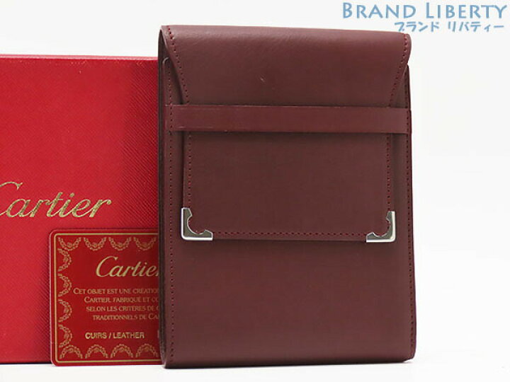 楽天市場】【ほぼ新品】カルティエ Cartier カボション 三つ折り札入れ  