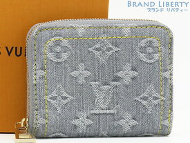 【新品 レア】ルイヴィトン　LOUIS VUITTON　モノグラムデニム　ジッピー コインパース　コインケース　小銭入れ　コンパクト財布　カードケース　パスケース　ウォッシュドグレー　M14277　【中古】